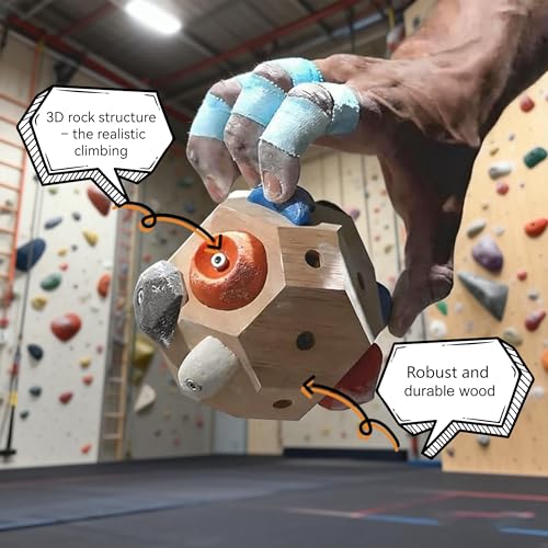 Handcrafted Boulder Block for Climbers - Rock Climbing Ball Finger Trainer, 3D Simulated Climbing Training Balls for Rock Climbers, Grip Strength Enhance Tool Gift for Beginners & Professionals
