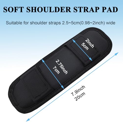 Lightweight Shoulder Strap Pad, Soft & Breathable Cushion for Bags | Quick Attach Velcro, Ergonomic Padding Relieves Strain, Backpack Strap Pads for Bag <15 lbs, Ideal for Commute, Travel, 1PCS
