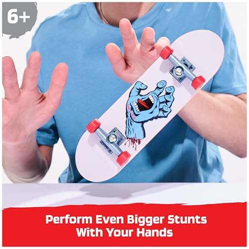 TECH DECK Santa Cruz Handboard, Authentic Mini Skateboard | 9x Larger than a Fingerboard, Hands Only, Authentic Graphics, Die-Cast Trucks, Skateboard Gifts for Kids & Collectors Ages 6+ - style: Santa Cruz
