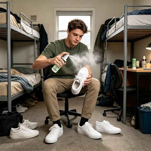 Shoe Deodorizer Spray 60ml Long-Lasting Powerful Elimination | Foot Odor Spray for Leather Boots Footwear Tennis Hockey Closet Home Sneaker