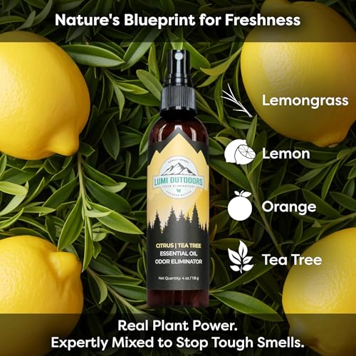 Lumi Outdoors Natural Shoe Deodorizer Spray 3 Pack Bundle - Lemon Eucalyptus, Citrus Tea Tree, Lavender Tea Tree - style: 3 Pack - Multiple Scents