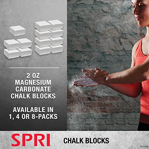 SPRI Chalk Block & Chalk Ball for Gymnastics, Rock Climbing, Bouldering, Rings, Weightlifting, Pool Billiards - size: 2 oz Block (96-Pack)