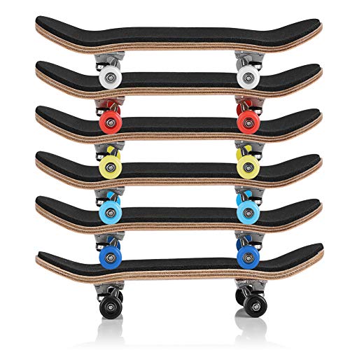 HURRISE Complete Fingerboard Pro, Handmade Wooden Maple Board, 32mm x 97mm, Bearing Wheels and Trucks - color: Dark Blue