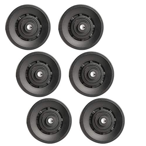 90mm Universal Bearing Pulley Wheel for Cable Machine Gym Equipment Part Garage Door (6 PCS) - color: 90mm-6 PCS-P
