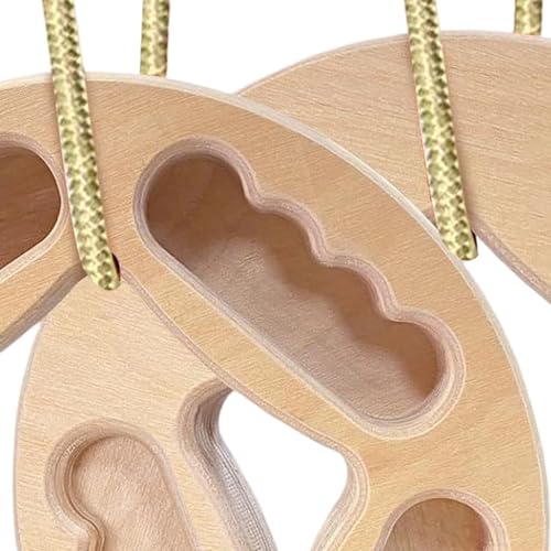 Hangboard Rock Climbing Wood Anti-Slip Grip Blocks | Wooden Hangboard for Climbing Training for Arm Workout Pull-up Training Indoor Outdoor Tree City