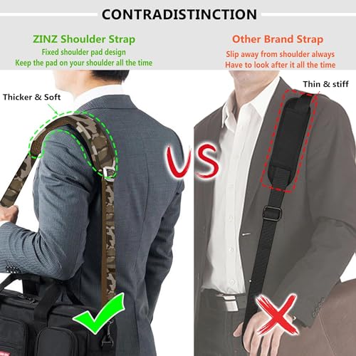 Bag Shoulder Strap, Padded Adjustable Shoulder Strap Replacement - color: Camouflage Green, size: 57"