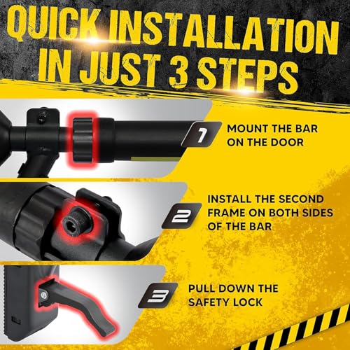 Pull Up Bar/Chin up bar Upper Body Workout Bar, Super load-bearing: Dual Security Locking, Two-way Support Fitness Strength Training Equipment