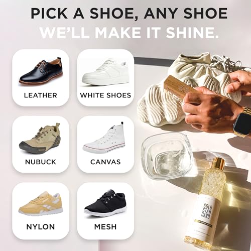 Gold Standard Shoe Cleaning Kit for White Sneakers & Tennis Shoes | Sneaker Cleaning Kit, Removes Dirt & Stains from Leather, Canvas & Mesh - style: Starter Set