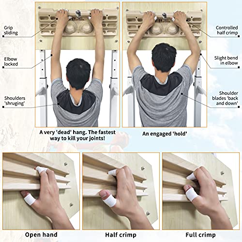 Two Stones Rock Climbing Hangboard Doorway Mount | Hangboard Rock Climbing Fingerboard | Hang Board for Climbing | Rock Climbing Holds | Rock Climbing Gifts for Rock Climbers | Bouldering Gifts