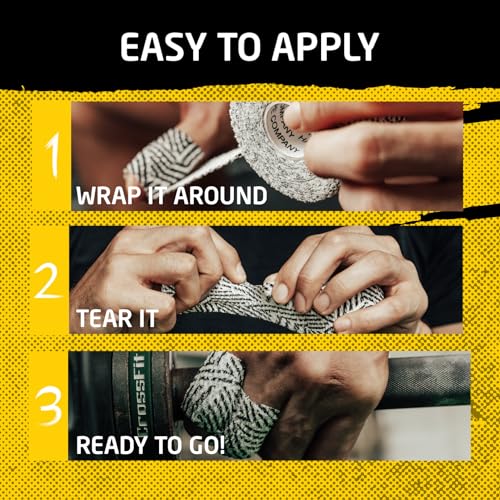 Gym & Hook Grip Tape - Thumb & Finger Protection - for Cross Training, Weightlifting, Gymnastics & More - Stretchy Adhesive Athletic Weightlifting Tape - 24 ft Long 3 Pack - color: Zebra