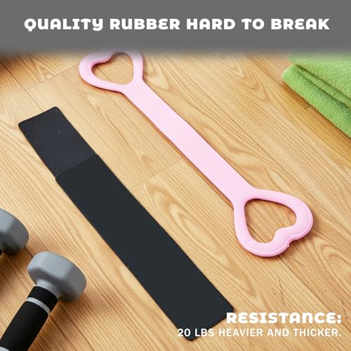 2 Pcs Figure 8 Resistance Bands with Handles Body Exercise Bands Training Elastic Ropes Portable Arm Back Shoulder Training Equipment for Home Gym Working Out Yoga Pilates Chest