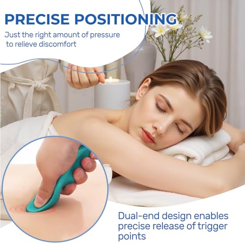 3PCS Thumb Saver Massage Tools,Manual Deep Tissue Massage,Set Include 1 Green Thumb Protector Tool & 1 Trigger Point Pressure Massager & 3-Legged Massage Knobs (3 Pcs) - color: 3 Pcs