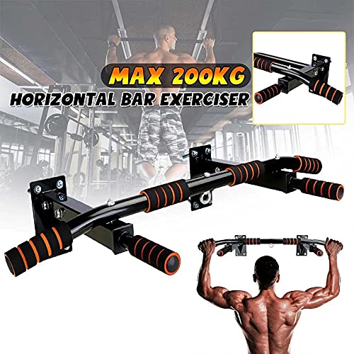 Wall Mounted Pull Up Bar for Indoor Workout,Multifunctional Chin Up Bar Fitness Bar with 3 Holding Positions,Space Saving