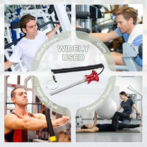 Weight Stack Pin, Weight Gym Pin Strength Training Equipment Replacement with Pull Rope for Commercial Home - color: Blue/Red, size: 0.3 x 3.9 Inch