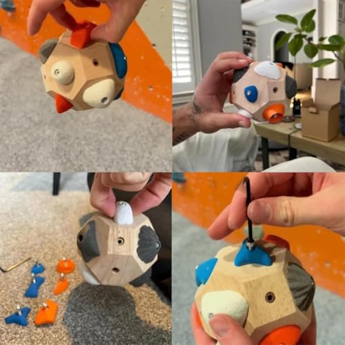 Rock Climbing Fingerboard Gifts for Rock Climbers, 3D Rock Training Ball for Grip Strength and Precision, Finger Strength Training Climbing Ball Gifts for Rock Climbers - size: 1PC
