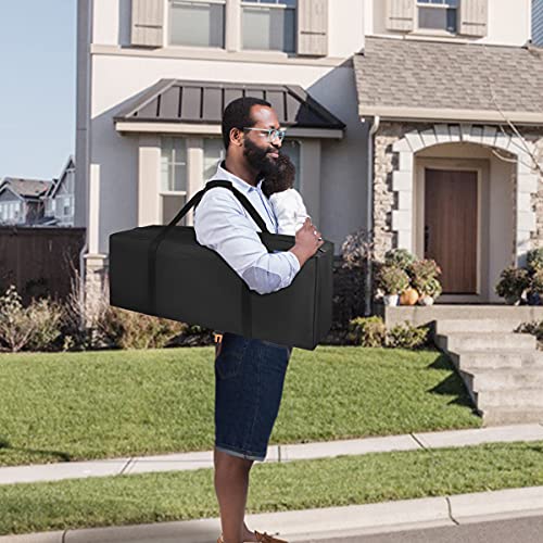 COOLBEBE 36-Inch Large Travel Duffle Bag, 100L Heavy Duty Luggage for Sports Equipment, Camping & Moving, Water Resistant, Black - size: 36" x 13" x 13"