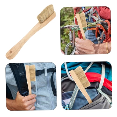 POPETPOP Rock Climbing Brush with Ergonomic Handle and Soft Boar Hair Bristles Lightweight Cleaning Tool for Bouldering Holds Compact Design for Outdoor and Indoor Adventures