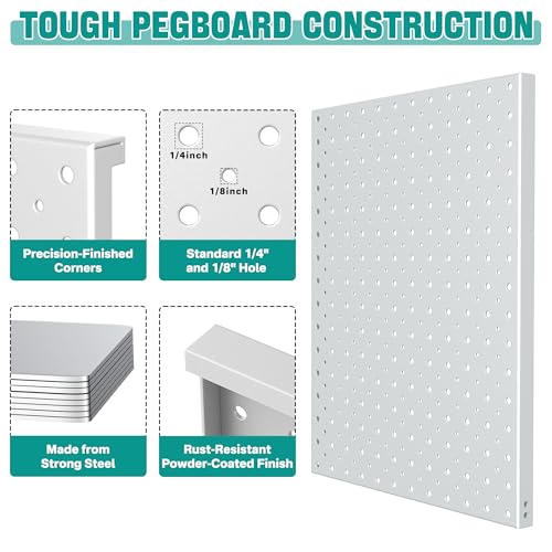 EVERHANGER Metal Pegboard Display Stand, Freestanding Tabletop Pegboard Display for Craft Shows & Fairs, 12"X16", 4pcs Gray - color: Gray, size: 4pack 12"X16"