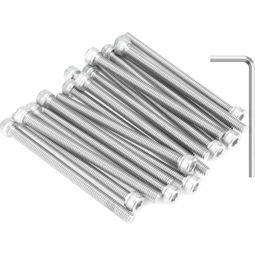 HELIFOUNER 20 Pieces M5 x 70mm, Thread Pitch 0.8mm, 304 Stainless Steel (18-8) Hex Socket Head Cap Screws, Fully Threaded - size: M5 x 70mm