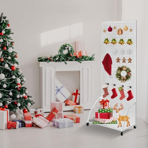 Eastern Tree 30 Packs 6" Metal Pegboard Hooks, Standard Hooks is Fit to Pegboard Display and Pegboard Panels, White - size: 6 Inch