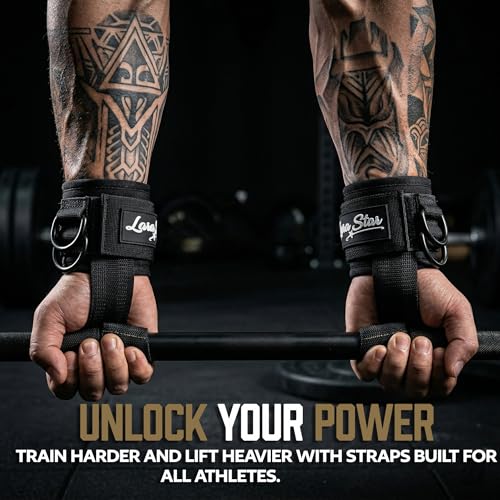 Weight Lifting Strap with D Ring,Lifting Straps,Non-Slip Wrist Straps for Weightlifting Deadlifting,Wrist Cuffs for Cables Gym, Lifting Cuffs for Cable Machines