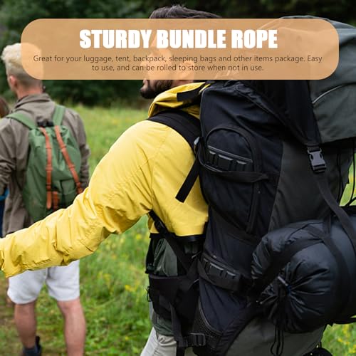 2pcs Adjustable Nylon Bundle Straps with Buckle, Sturdy Tent and Cargo Securing Webbing Rope for Backpack and Yoga Mat, Practical Fixed Tie-Down Straps for Outdoor Use