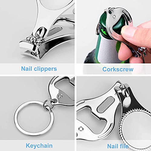 Hikers Take A Hike Portable Nail Clippers Bottle Opener with Keychain Toenail Fingernail Scissors