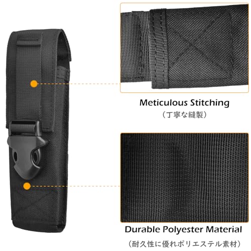 TRIWONDER Tactical Phone Pouch Molle, Smartphone Holster Bag EDC Utility Cellphone Lock Card Holder Organizer Fit for Waist Belt Case - color: 12 Black