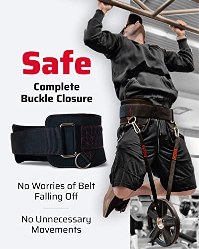 THEFITGUY Ultimate Dip Belt & Sled Pulling Belt | Ultimate Combination for Maximized versatility & strength