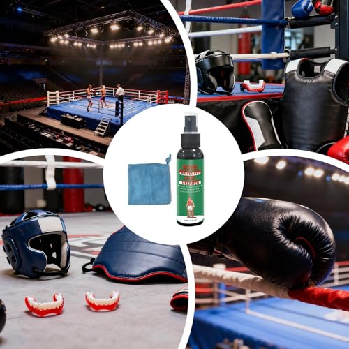 Gear Odor Spray - Boxing Gloves Deodorizer, Gym Equipment Cleaner with Fresh Use, Strong Anti, Fast Drying, Sanitizing Mist for Shoes Work Boots Clothing Bag Helmet Hockey Baseball