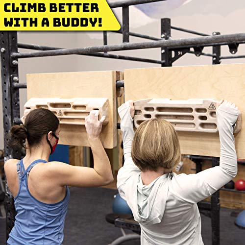 USA-Made Wood Hangboards - The Ultimate Wooden Rock Climbing Hangboards/Fingerboards - style: Buddyboard Plus