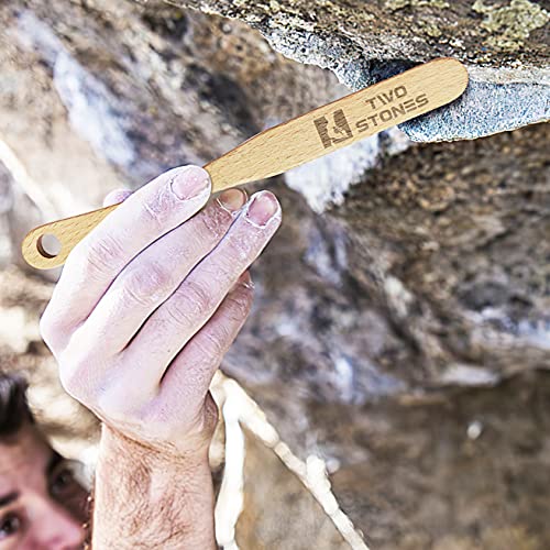 Premium Rock Climbing Brush with Thick Ultra Durable Boar's Hair Bristles, Bouldering Brush with Strong Handle, Climbing Gift for Rock Climbers (CJ-CB2008A+CJ-CB2045B(2 Pcs)