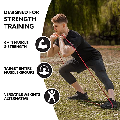 3DActive Pull Up Assist Band - Resistance Band for Strength Training, Powerlifting, Body Stretching, Crossfit - Exercise Guide Included. - color: #1 Red- 10 to 35 Pounds (1/2 " *4.5mm) - Single Band