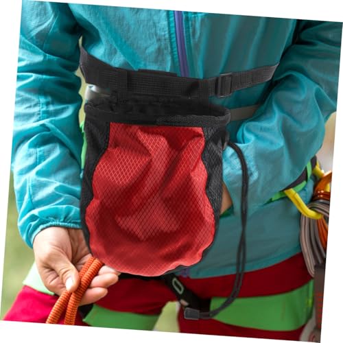 BESPORTBLE Chalk Bag for Climbing and Weightlifting Outdoor Pouch for Gymnastics Lightweight Portable and Design Secure Drawstring Closure to Prevent Chalk Leakage