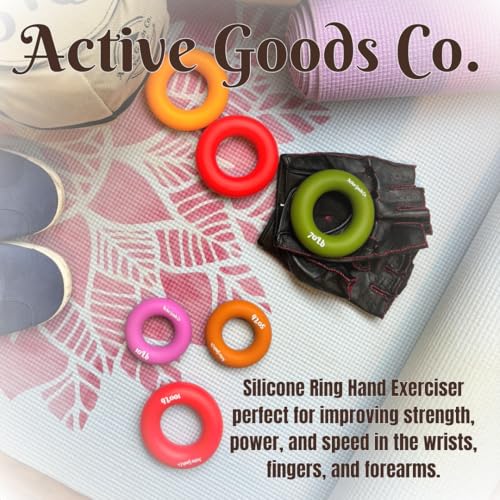 Hand Exerciser - PROFESSIONAL GRADE, Set or Single, Different Sizes. Visit to see more! Bague classique en silicone parfaite pour améliorer la force, la puissance et la vitesse dans les poignets. - size: 7 Set - 10-30-50-80-125-200 lb