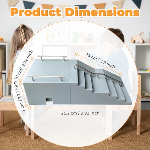 DYNWAVE Mini Finger Skateboard Ramp Gifts Finger Toy Multifunctional Training Props Hand Eye Coordination Accessories Sturdy Portable, Stairs - size: Stairs