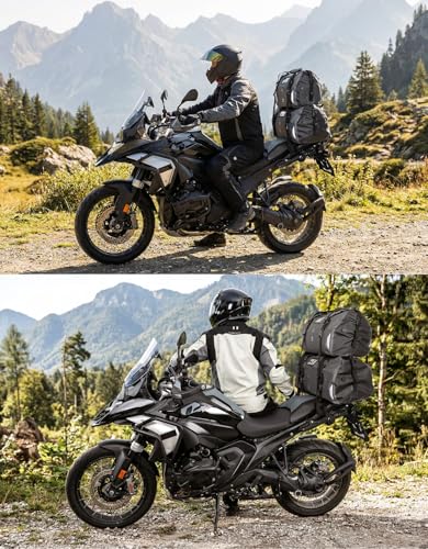 KEMIMOTO Waterproof Motorcycle Dry Bag – Duffle Tail Bag Soft Luggage, 25L/40L/65L Large Capacity with 4 Quick-Release Straps, Dustproof for Touring, Adventure, Motorcycling & Camping Grey - size: 40L