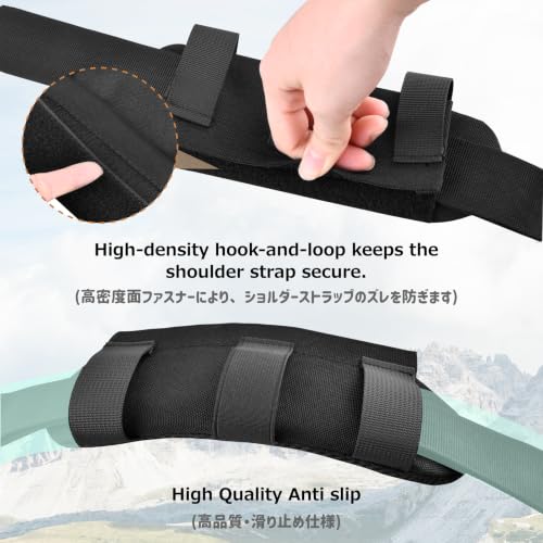 Wide Replacement Shoulder Strap Adjustable Crossbody Canvas Webbing for Messenger Bag Laptop Computer Bag - color: #4 Black