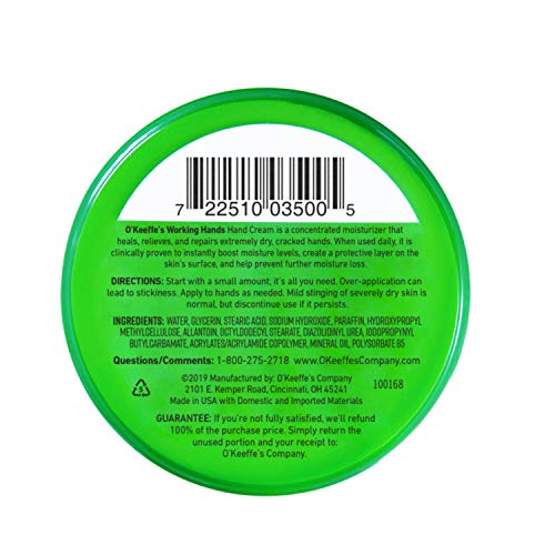 O'Keeffe's K0350002-7 Working Hands Hand Cream in Jar (7 Pack), 3.2 oz - size: 3.2 Ounce (Pack of 7)