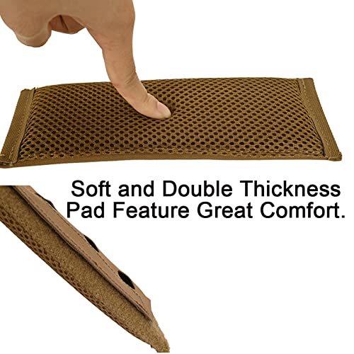 2 Pack Vest Shoulder Pads Fit 2" Shoulder Strap Comfort Soft Cushion Strap Pads Shoulder Strap pad Mesh Padded Lightweight for FCPC JPC Vests Sling Bags - color: Coyote Brown