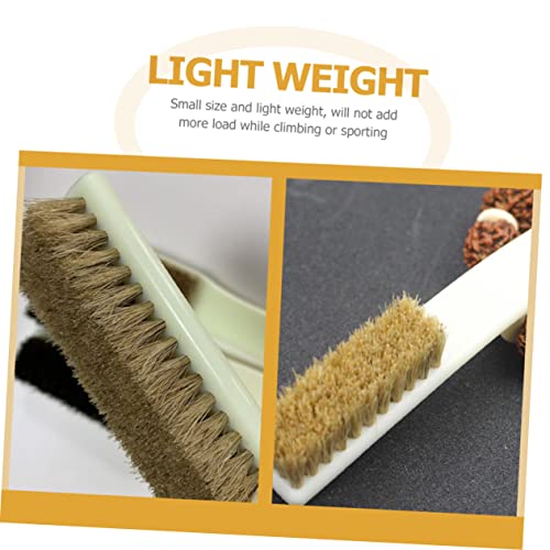 OUNONA 2Pcs Bouldering Brush Natural Material Climbing Stone Cleaner with Thick Bristles and Ergonomic Handle for Outdoor Sports and Boulder Cleaning