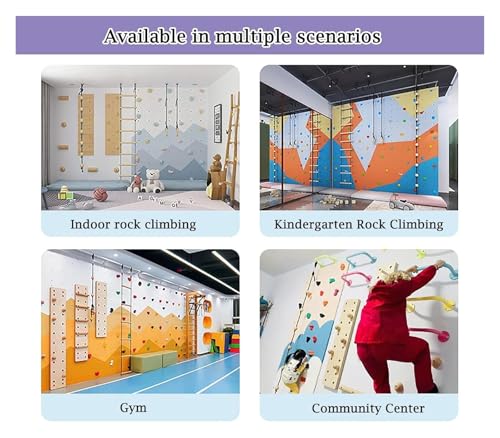 Climbing Kit,Climbing Holds, Set of 5 Screw-On Rock Climbing Holds, Random Style Climbing Grab Rocks, Home School Rock Climbing Wall(5pcs-Solid Wall Installation) - size: 5pcs-Solid wall installation