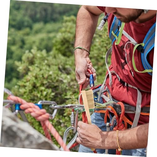Mikikit Bouldering Brush for Rock Climbing Boar Hair Bristles Lightweight and Portable for Climbing Holds Essential Outdoor Fitness Equipment