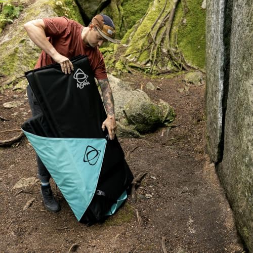 Asana VersaPad - Revolutionary Supplemental Bouldering Crash Pad - Sit Start Bouldering Mat, Climbing Crash Pad Gap Cover, Sport Mat & Essential Bouldering Gear (Open - 74" x 44" x 1") - color: Carbon
