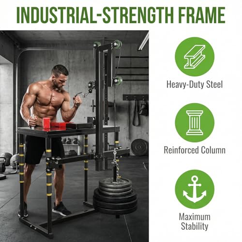 SYNTECSO Arm Wrestling Battle Table Training Pulley System, Tensile Force Professional Equipment Fitness Forearm, Table Corner Fixation Wrist Exerciser