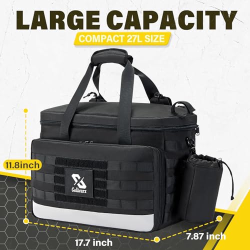 Golkcurx Patrol Bag Law Enforcementt, Front Seat Organizer | Police Gear Bag, Car Organizer for Vehicle Passenger Seat, MOLLE System & Cup Holders