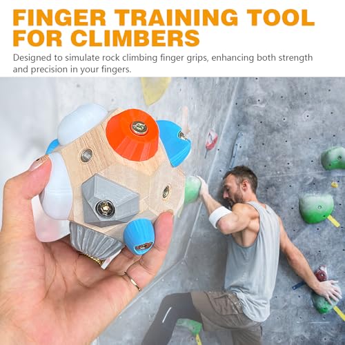 Handmade Bouldering Block, 3D Rock Texture Climbing Finger Strengthener & Grip Trainer with Dice Game Rules, Premium Desk Toy & Rock Climbing Gift for Climbers (Put Gym in Your Pocket)