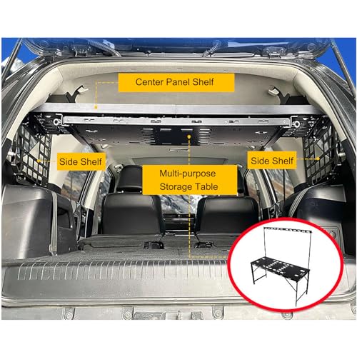 ITrims Storage Molle Panel Modular for Vehicle SUV Car Accessories Interior Trunk Organizer Rear Cargo Rack Basket Shelf Luggage Storage Carrier Hanging Boards Camping Table (C) - style: C