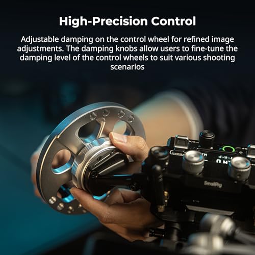 SmallRig Gimbal Control Wheels for DJI RS2 / RS 3 Pro/RS 4 / RS 4 Pro/RS 5 | Intuitive Control | Adjustable Damping | Dual Power Supply, for Heavy Duty Tripod - 4525 - style: Gimbal Wheel