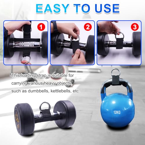 J Bryant Loading Dumbbells Strap for Dip Belt Squat Pull-up,Load Dumbbells Kettlebells on Barbells Weightlifting Accessory - size: 1 piece M